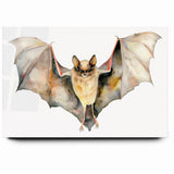 Graceful Bat Watercolor Art - Elegant Wildlife Canvas Wall Decor