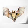 Graceful Bat Watercolor Art - Elegant Wildlife Canvas Wall Decor