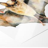 Graceful Bat Watercolor Art - Elegant Wildlife Canvas Wall Decor