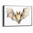 Graceful Bat Watercolor Art - Elegant Wildlife Canvas Wall Decor