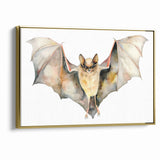 Graceful Bat Watercolor Art - Elegant Wildlife Canvas Wall Decor