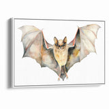 Graceful Bat Watercolor Art - Elegant Wildlife Canvas Wall Decor