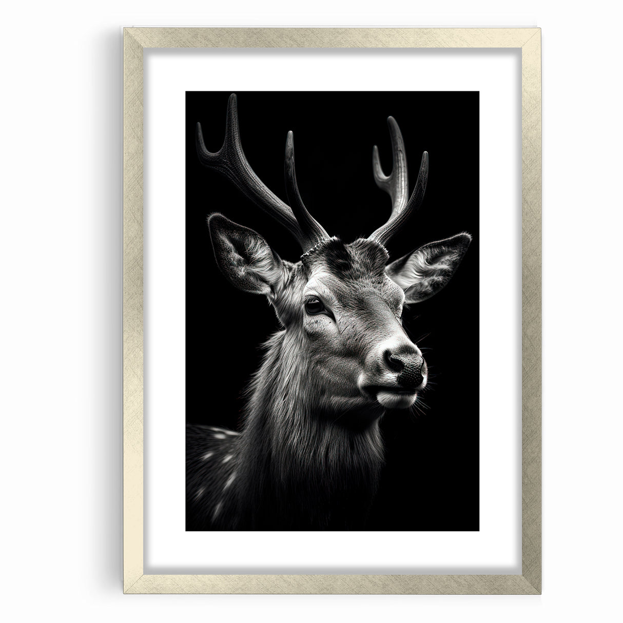 Majestic Antelope Portrait in Black and White – Stunning Canvas Art