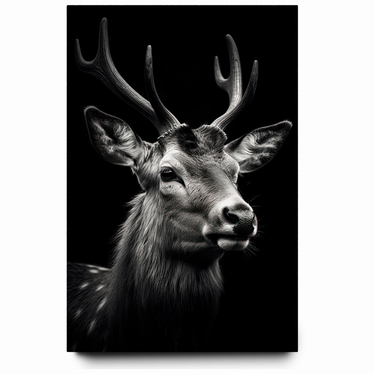 Majestic Antelope Portrait in Black and White – Stunning Canvas Art