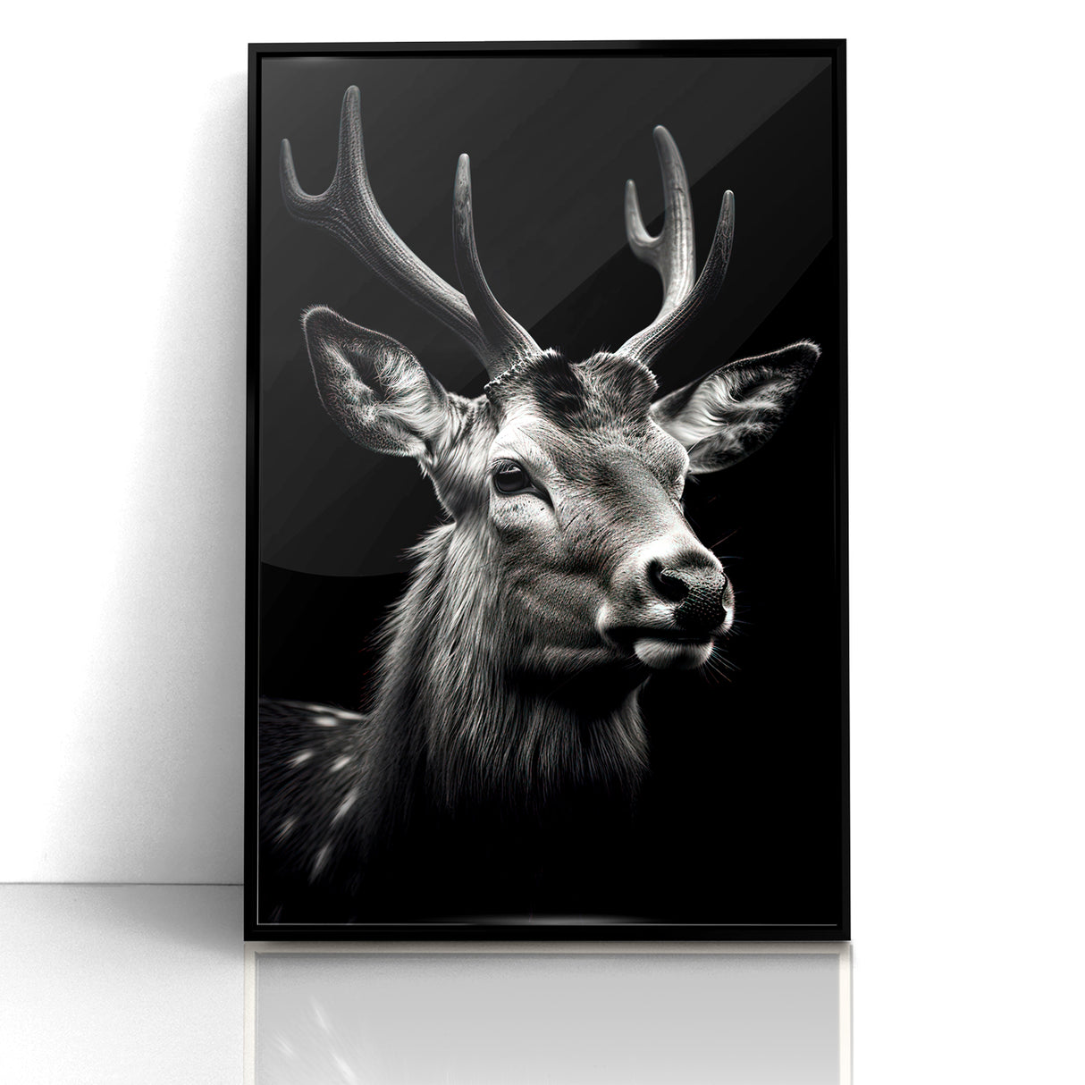 Majestic Antelope Portrait in Black and White – Stunning Canvas Art