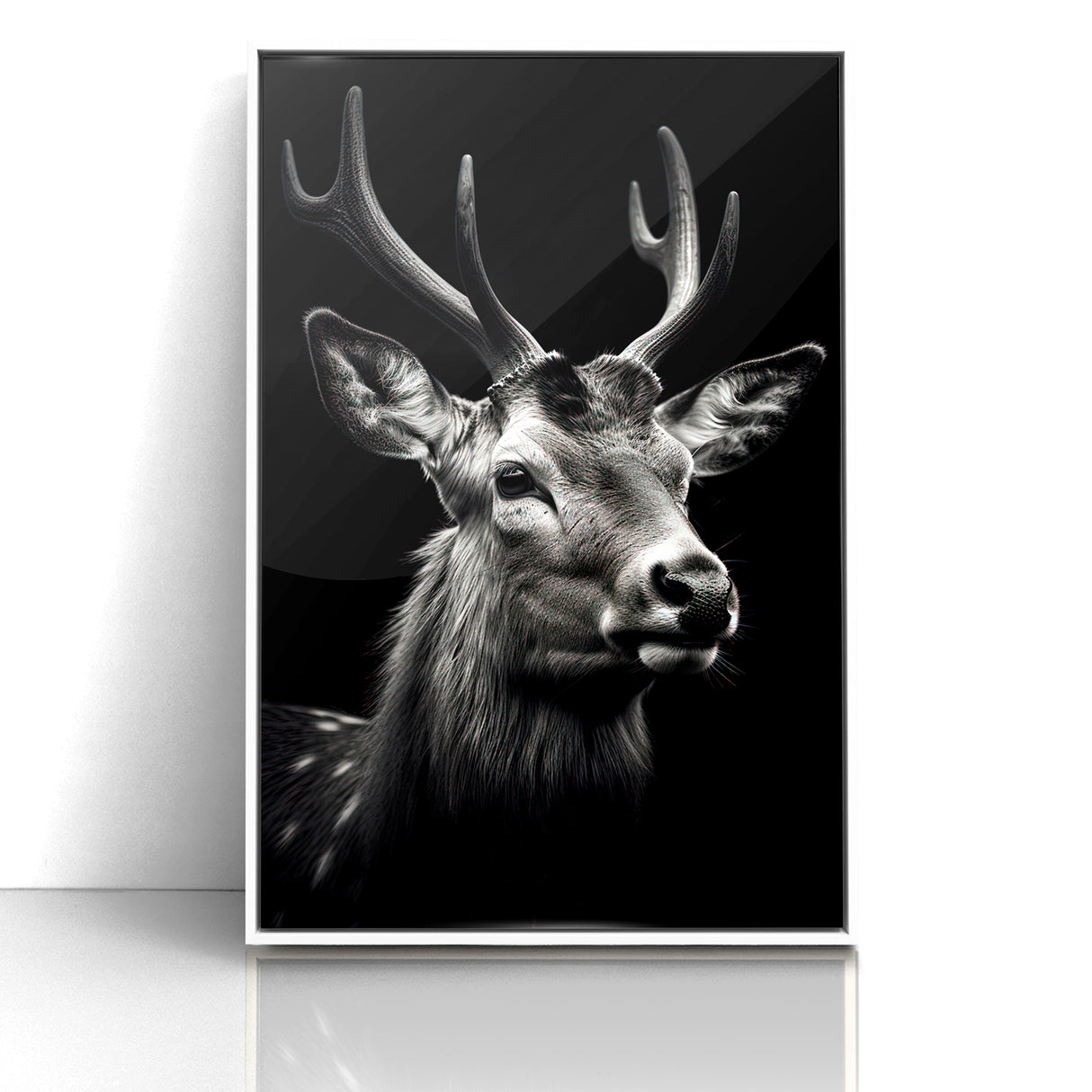 Majestic Antelope Portrait in Black and White – Stunning Canvas Art