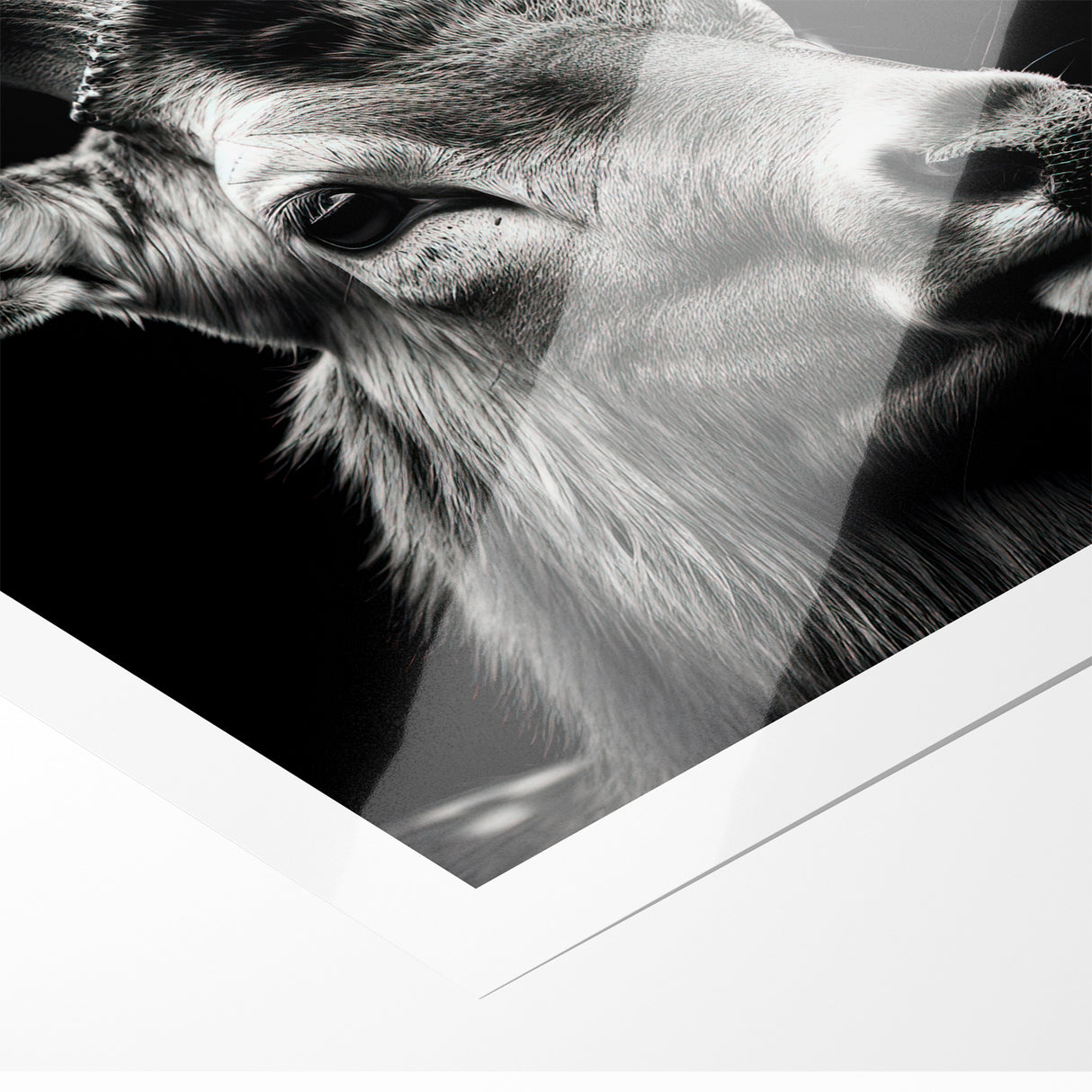 Majestic Antelope Portrait in Black and White – Stunning Canvas Art