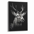 Majestic Antelope Portrait in Black and White – Stunning Canvas Art