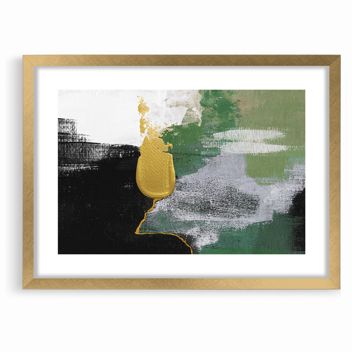 Abstract Brush Strokes and Color Splashes Canvas Art