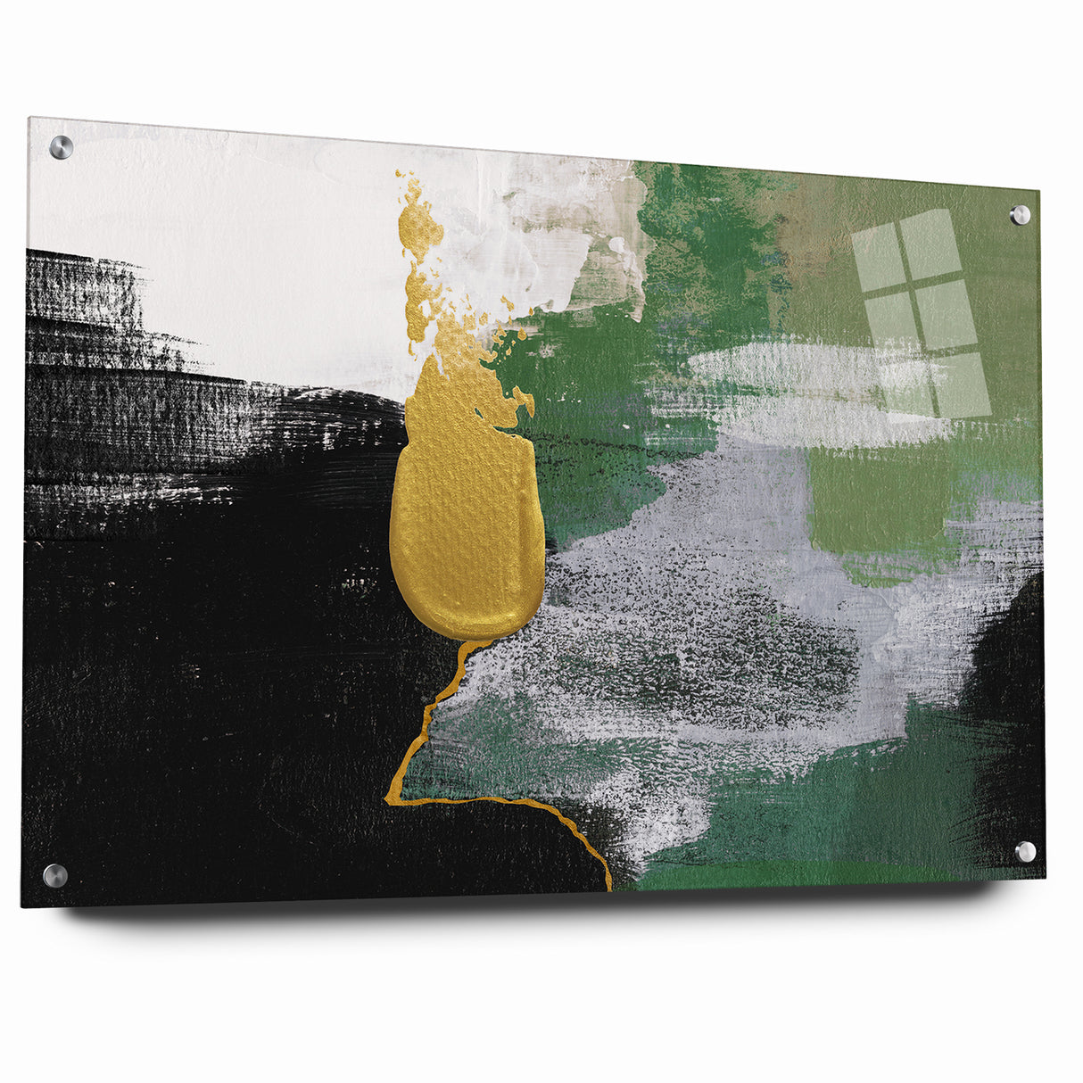Abstract Brush Strokes and Color Splashes Canvas Art