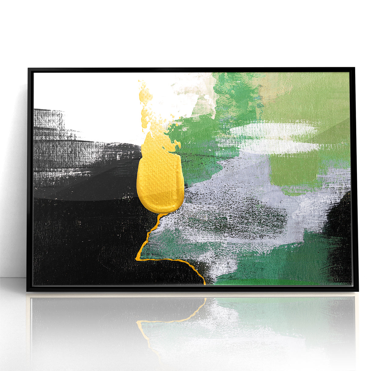 Abstract Brush Strokes and Color Splashes Canvas Art