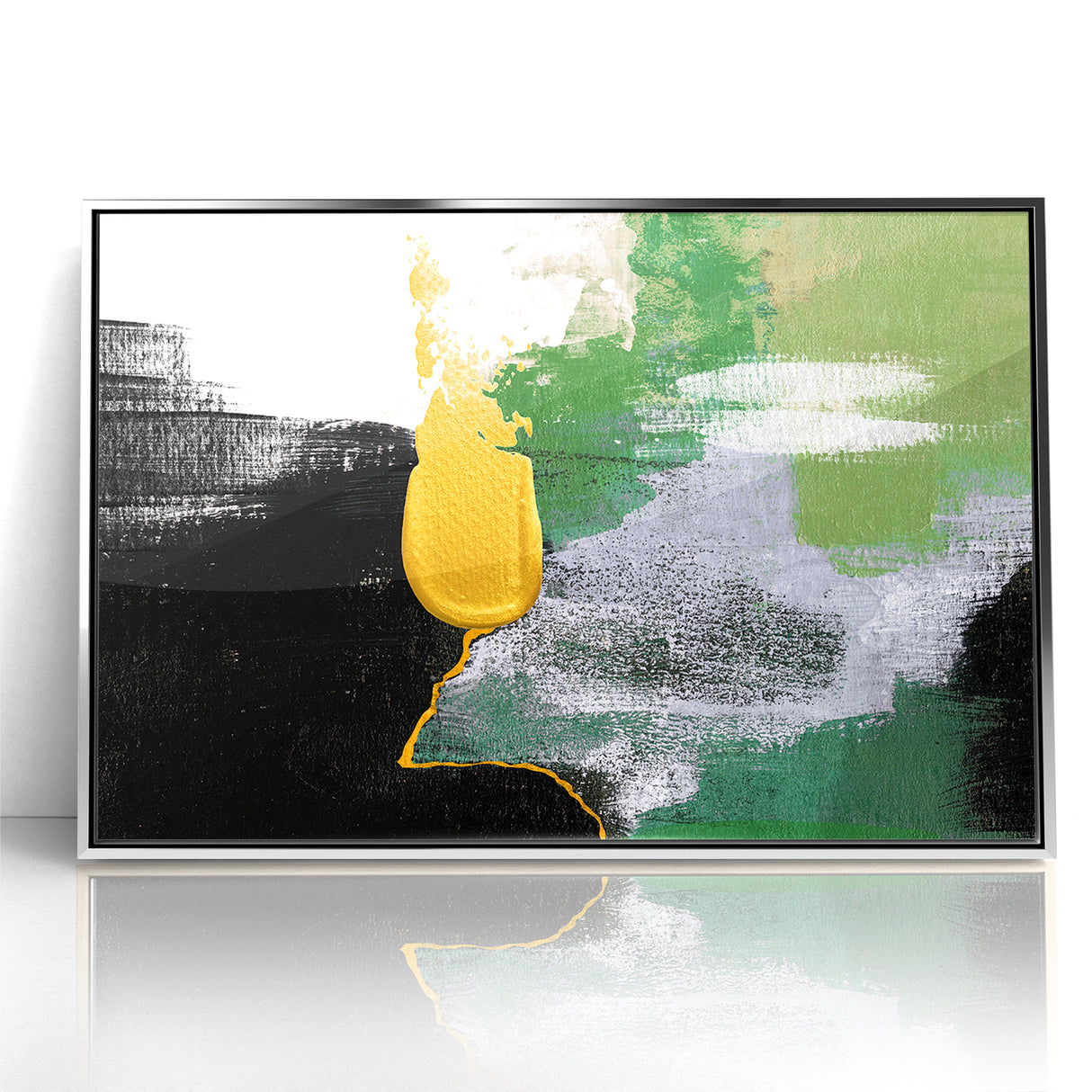 Abstract Brush Strokes and Color Splashes Canvas Art