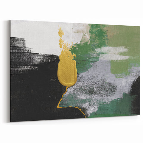 Abstract Brush Strokes and Color Splashes Canvas Art