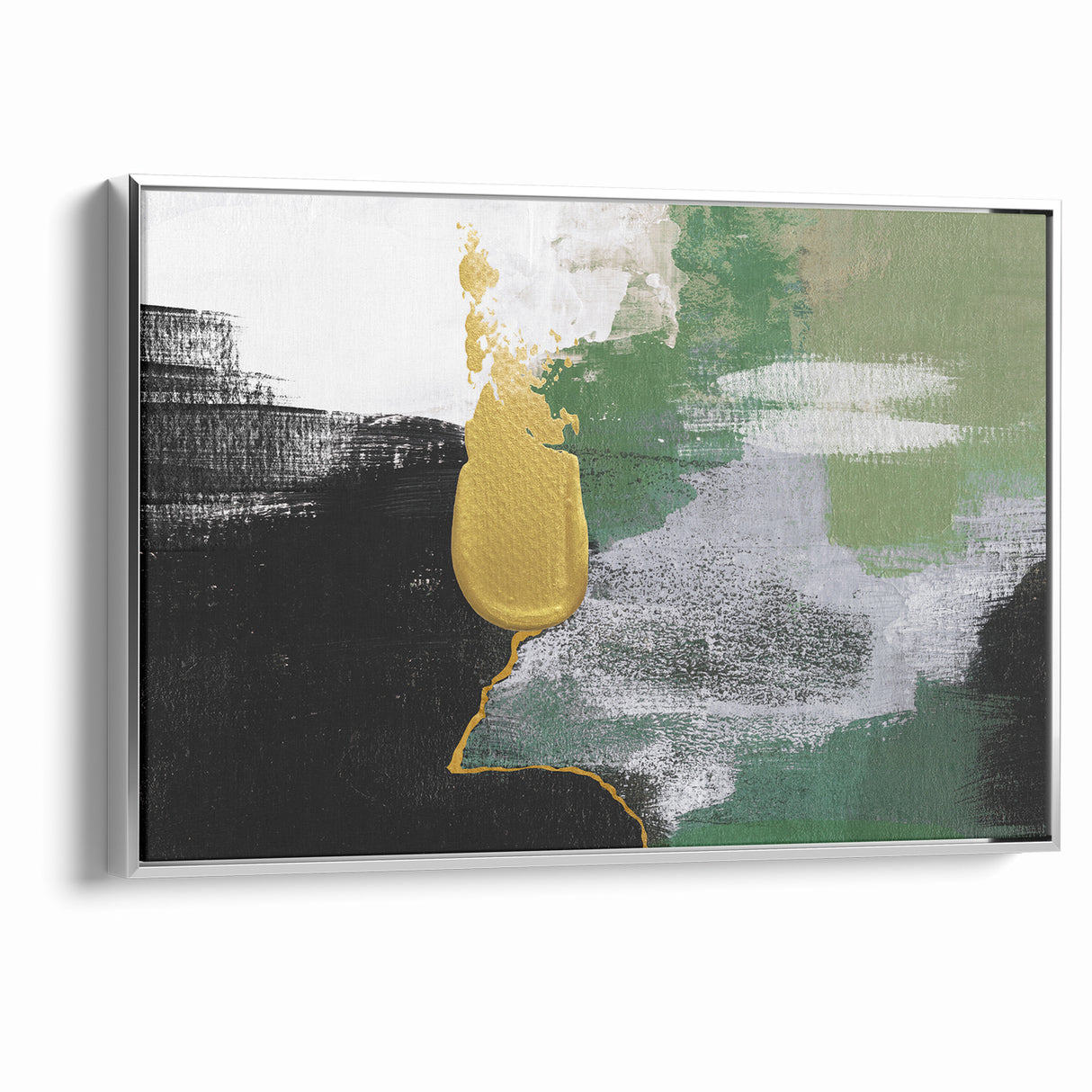 Abstract Brush Strokes and Color Splashes Canvas Art