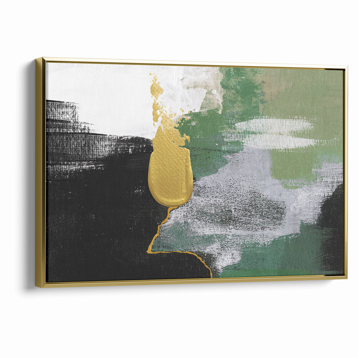 Abstract Brush Strokes and Color Splashes Canvas Art