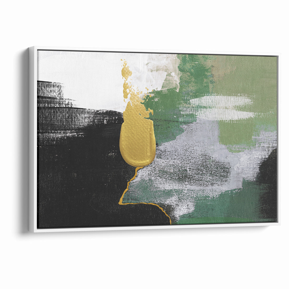 Abstract Brush Strokes and Color Splashes Canvas Art
