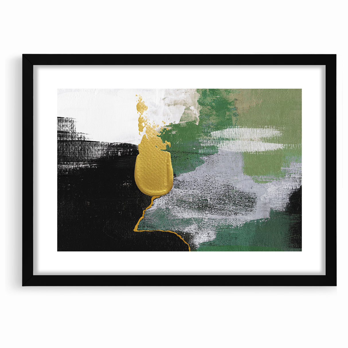 Abstract Brush Strokes and Color Splashes Canvas Art