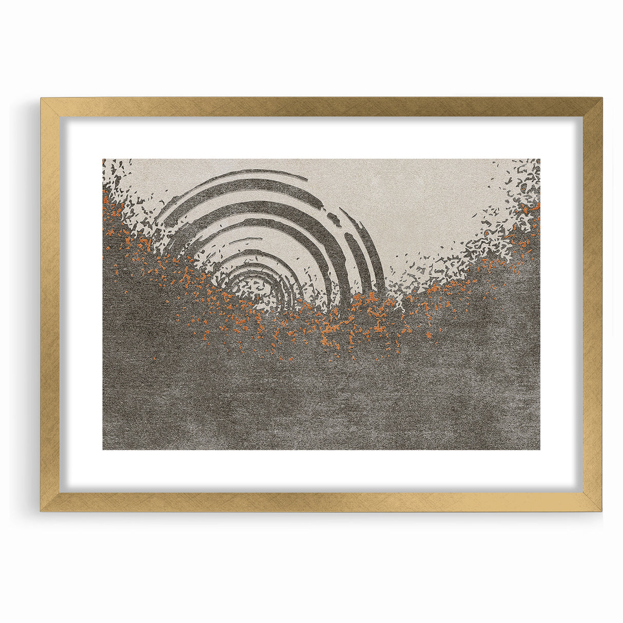 Abstract Circular Ripples and Splashes Canvas Art