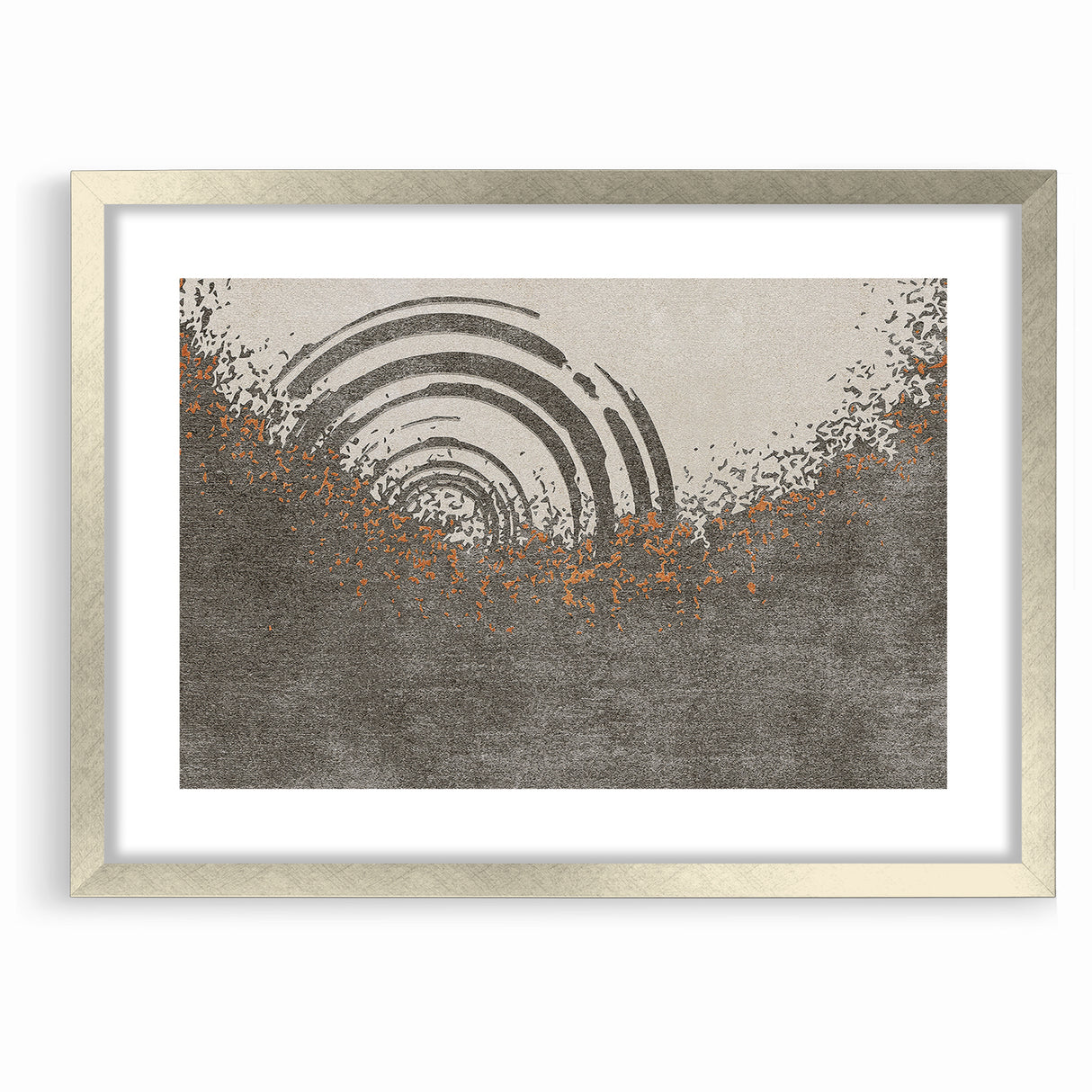 Abstract Circular Ripples and Splashes Canvas Art