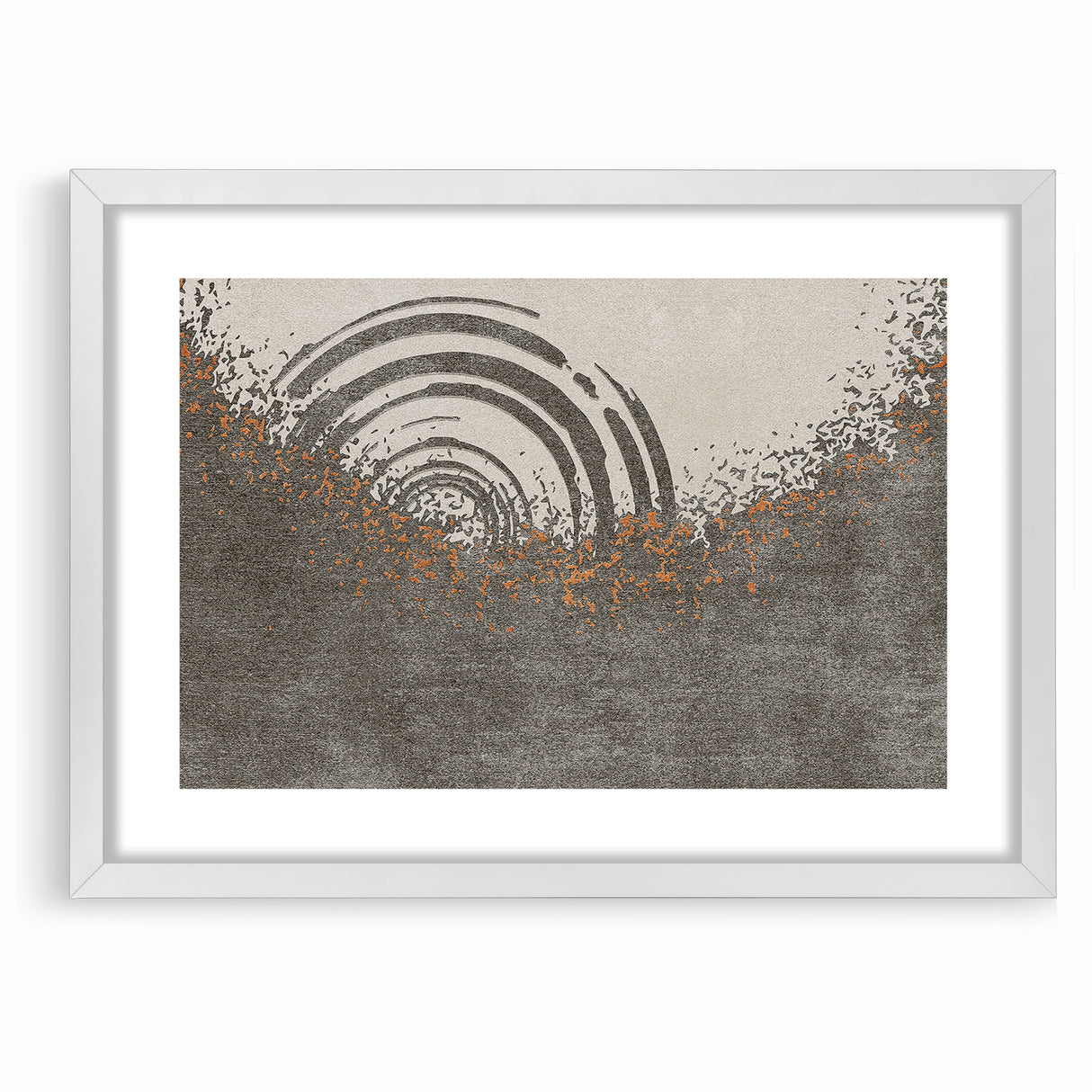 Abstract Circular Ripples and Splashes Canvas Art
