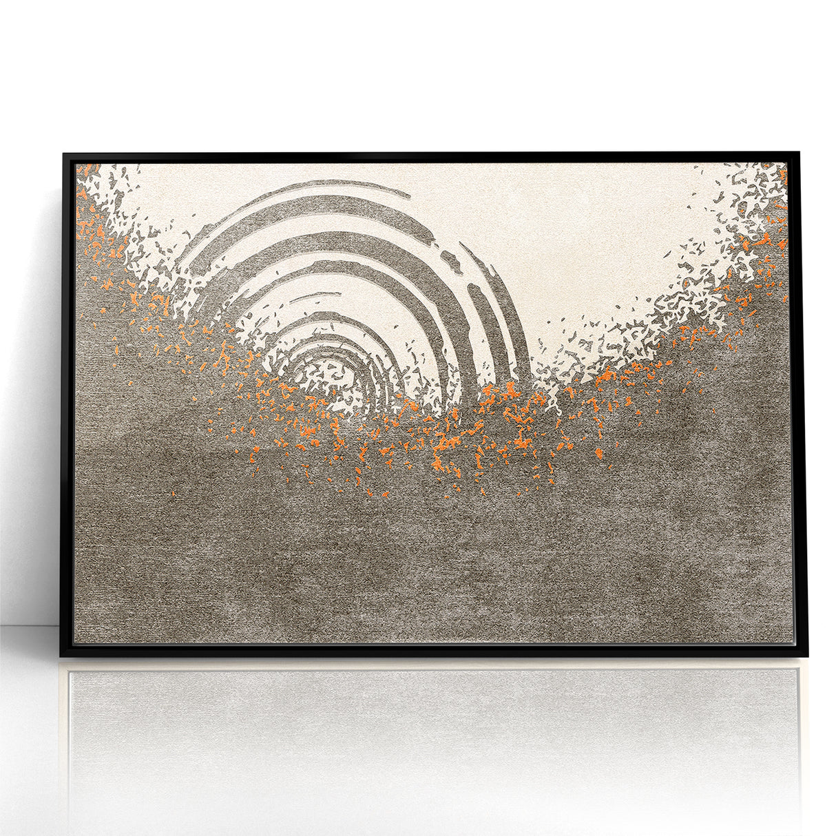 Abstract Circular Ripples and Splashes Canvas Art