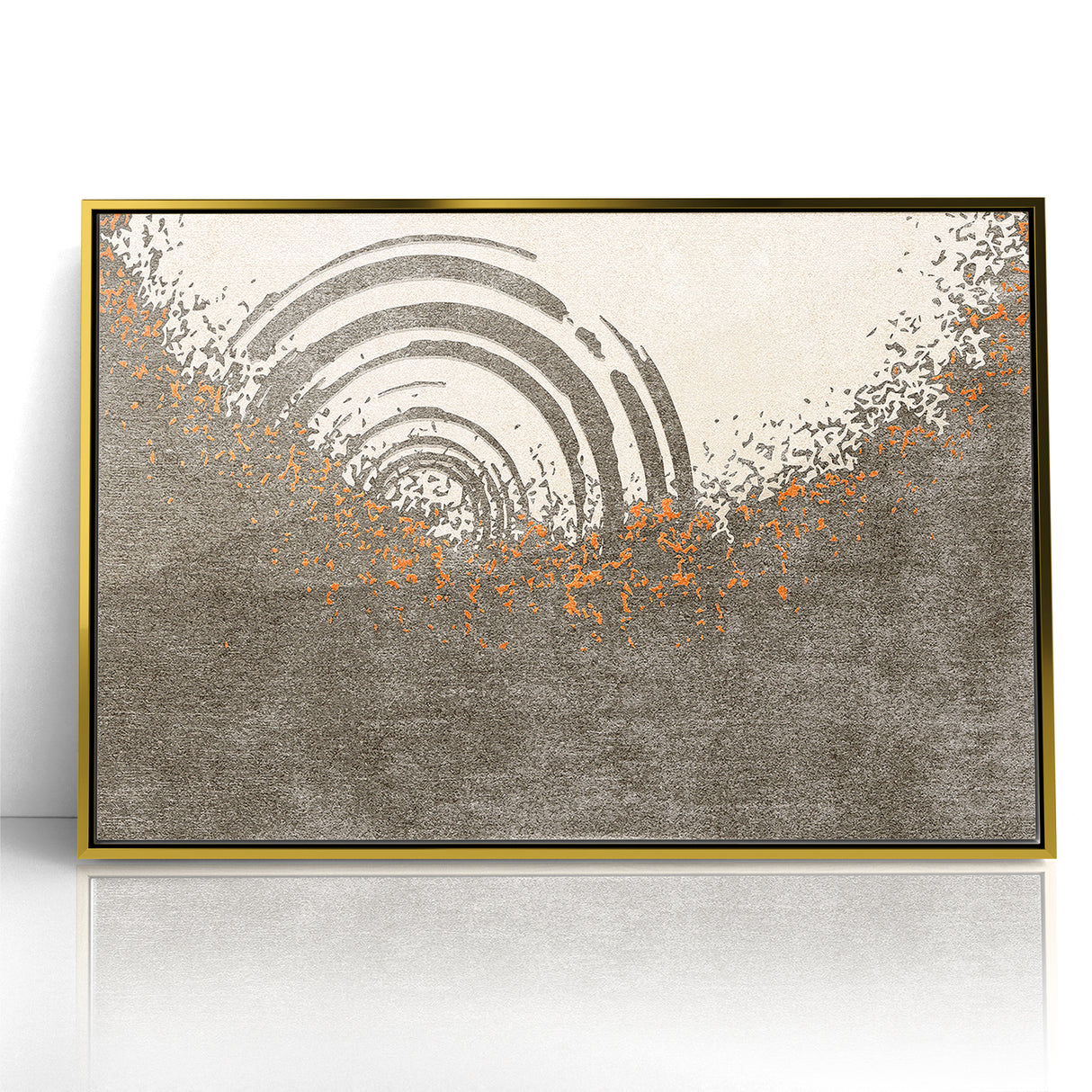 Abstract Circular Ripples and Splashes Canvas Art