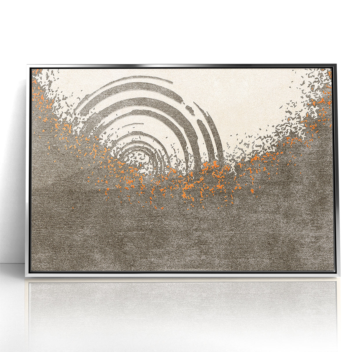 Abstract Circular Ripples and Splashes Canvas Art