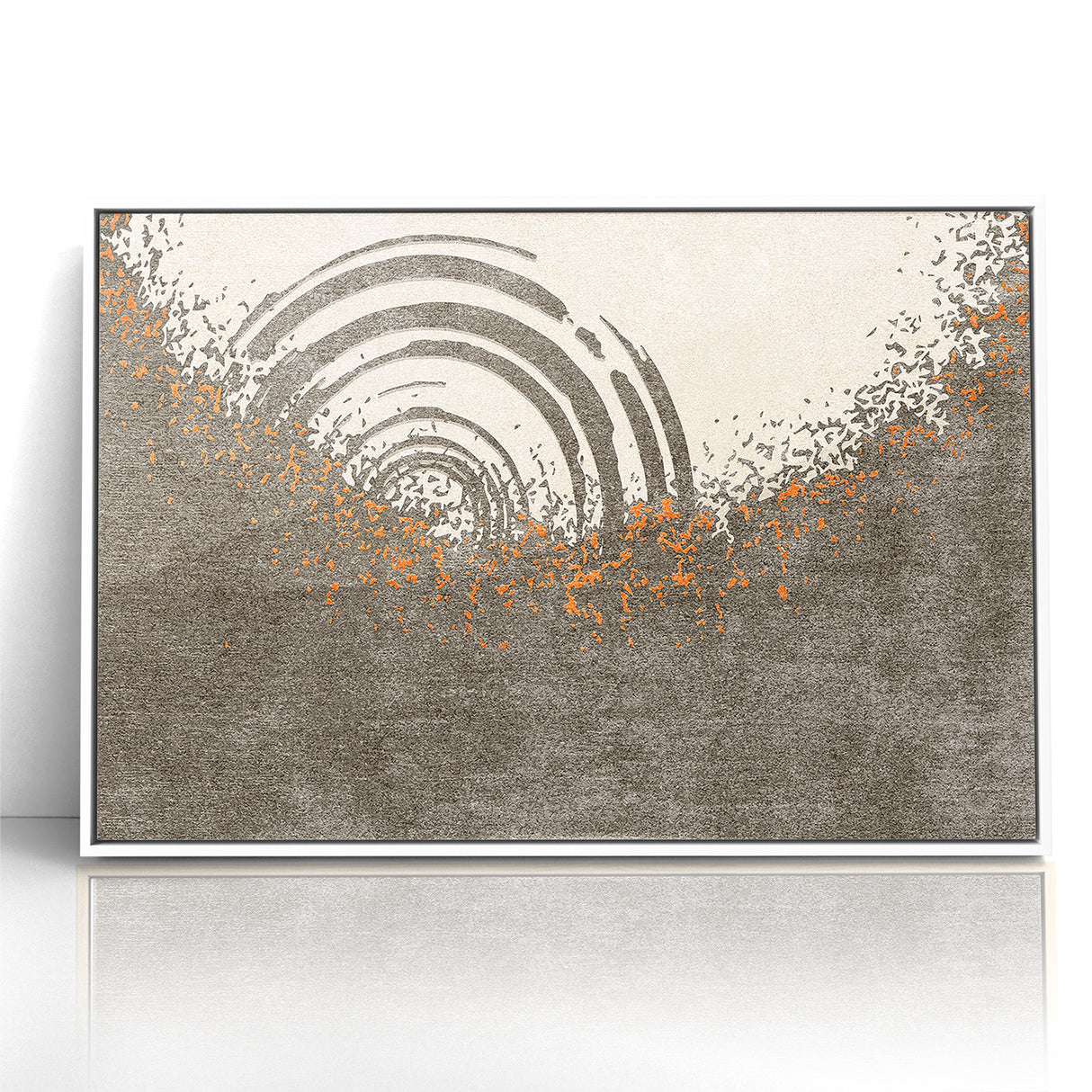 Abstract Circular Ripples and Splashes Canvas Art