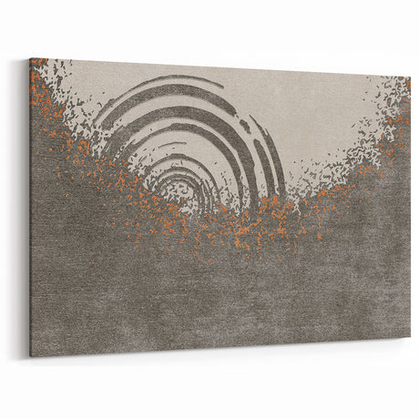 Abstract Circular Ripples and Splashes Canvas Art