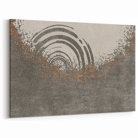 Abstract Circular Ripples and Splashes Canvas Art