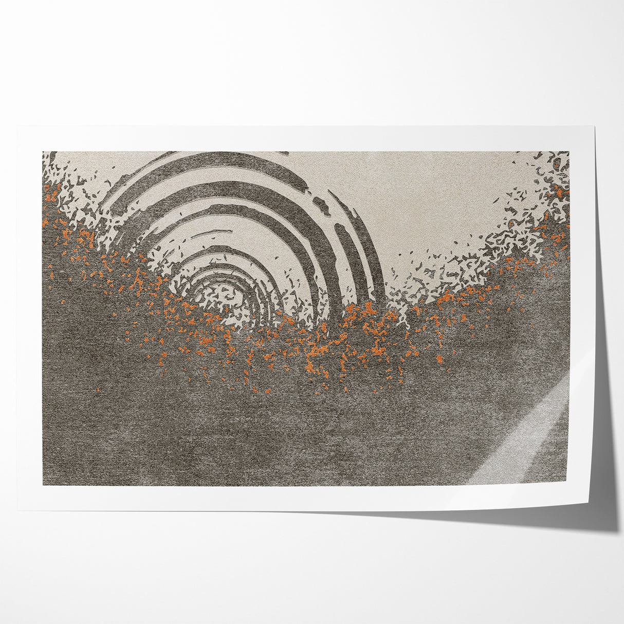 Abstract Circular Ripples and Splashes Canvas Art