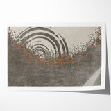 Abstract Circular Ripples and Splashes Canvas Art