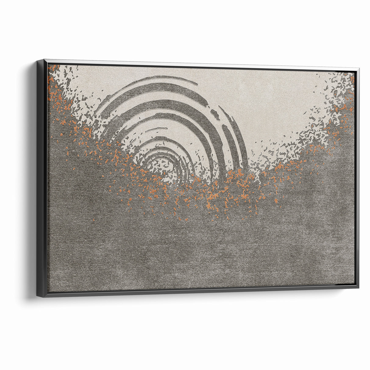 Abstract Circular Ripples and Splashes Canvas Art