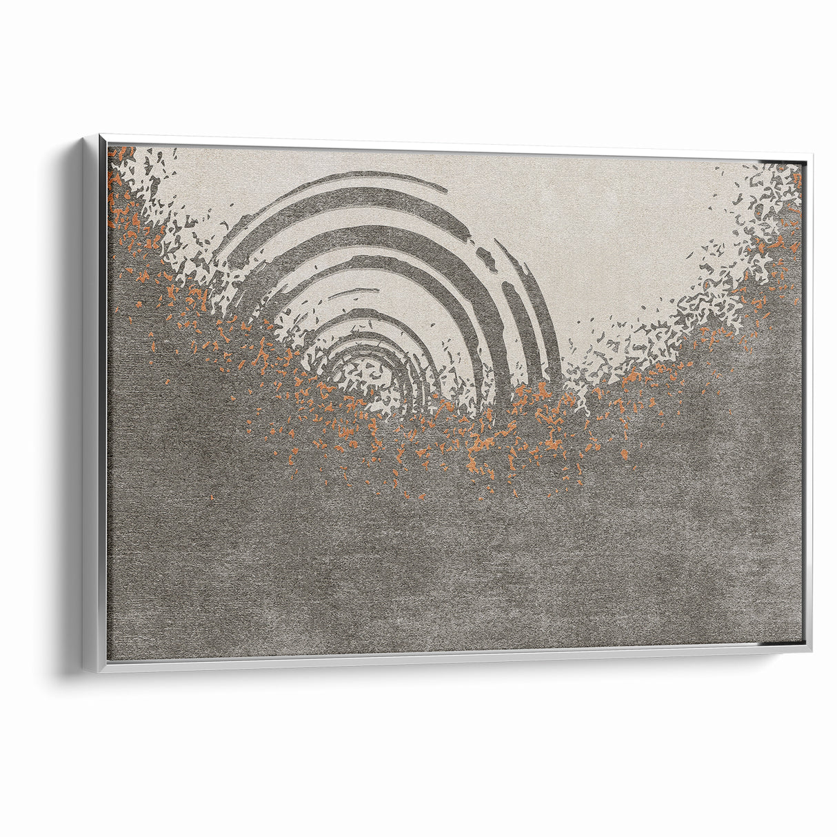 Abstract Circular Ripples and Splashes Canvas Art