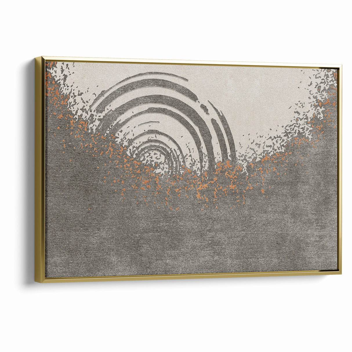 Abstract Circular Ripples and Splashes Canvas Art