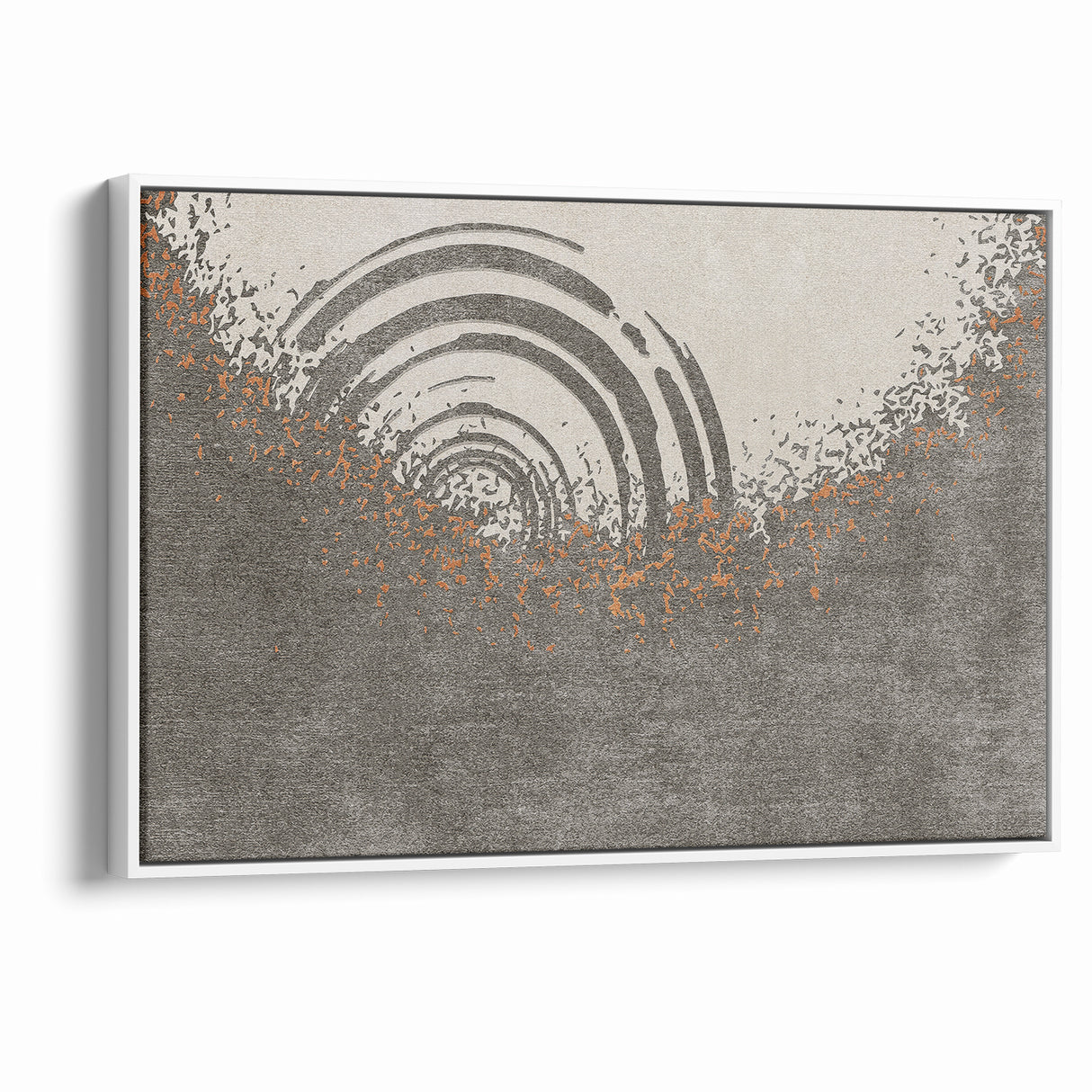 Abstract Circular Ripples and Splashes Canvas Art