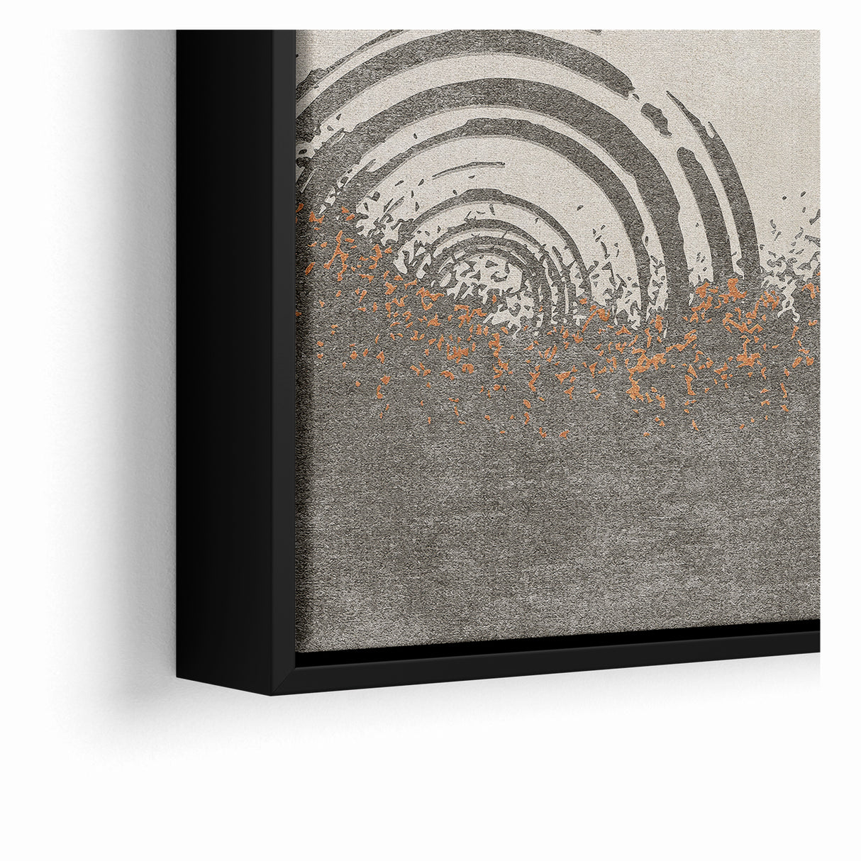 Abstract Circular Ripples and Splashes Canvas Art