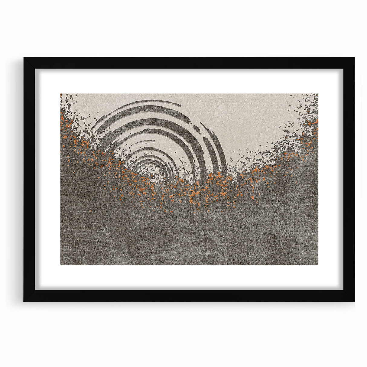 Abstract Circular Ripples and Splashes Canvas Art