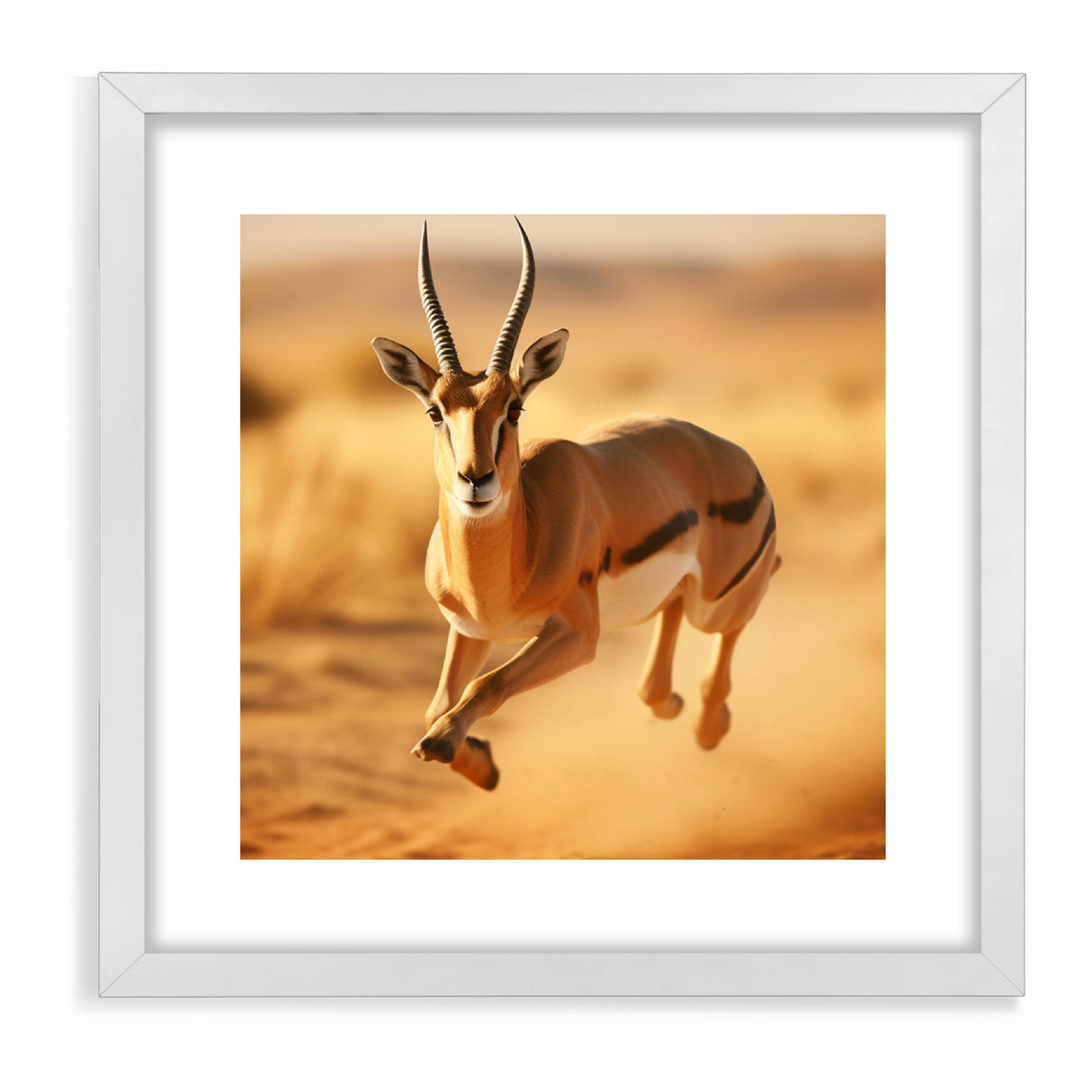 Dynamic Antelope in Motion – Stunning Wildlife Canvas Art