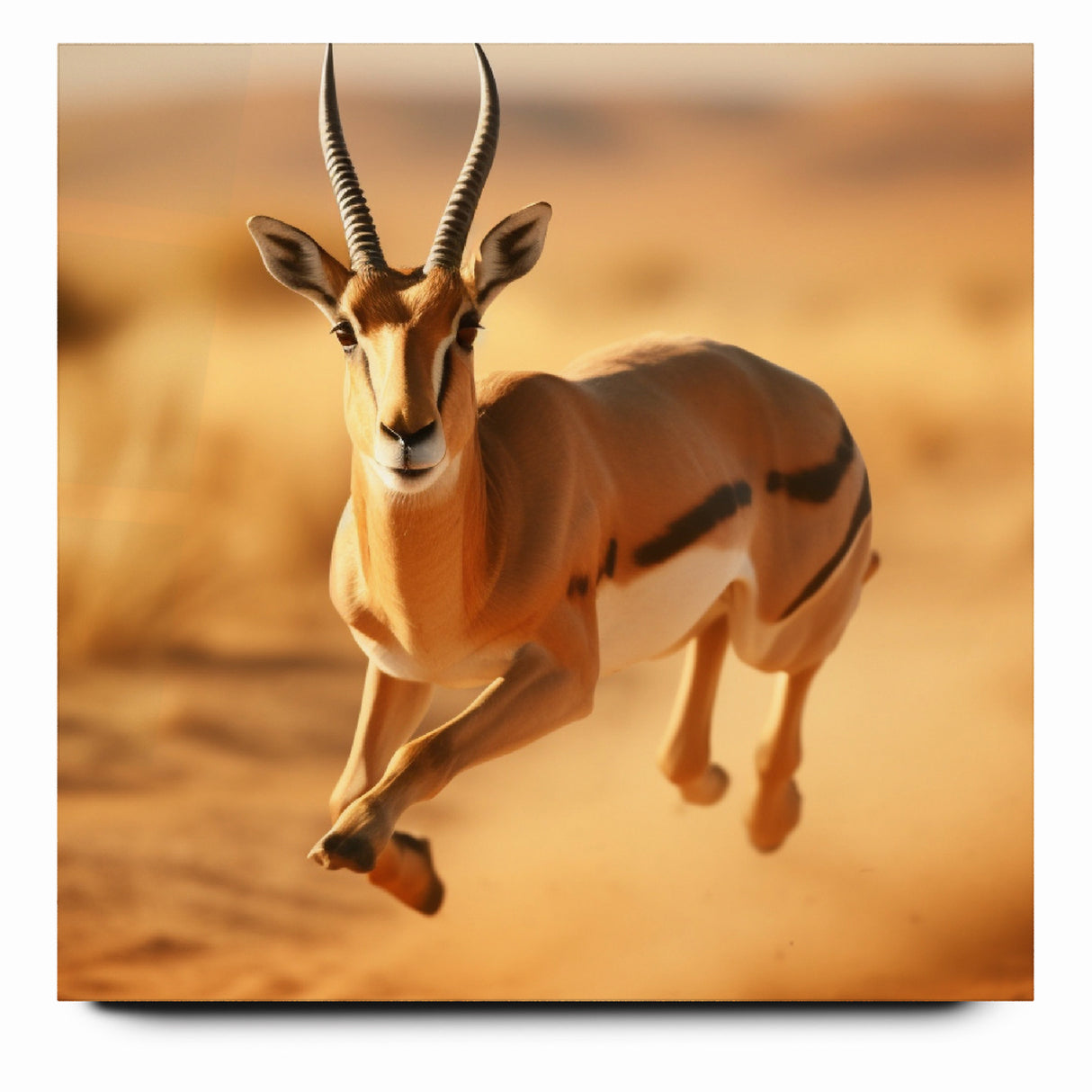 Dynamic Antelope in Motion – Stunning Wildlife Canvas Art