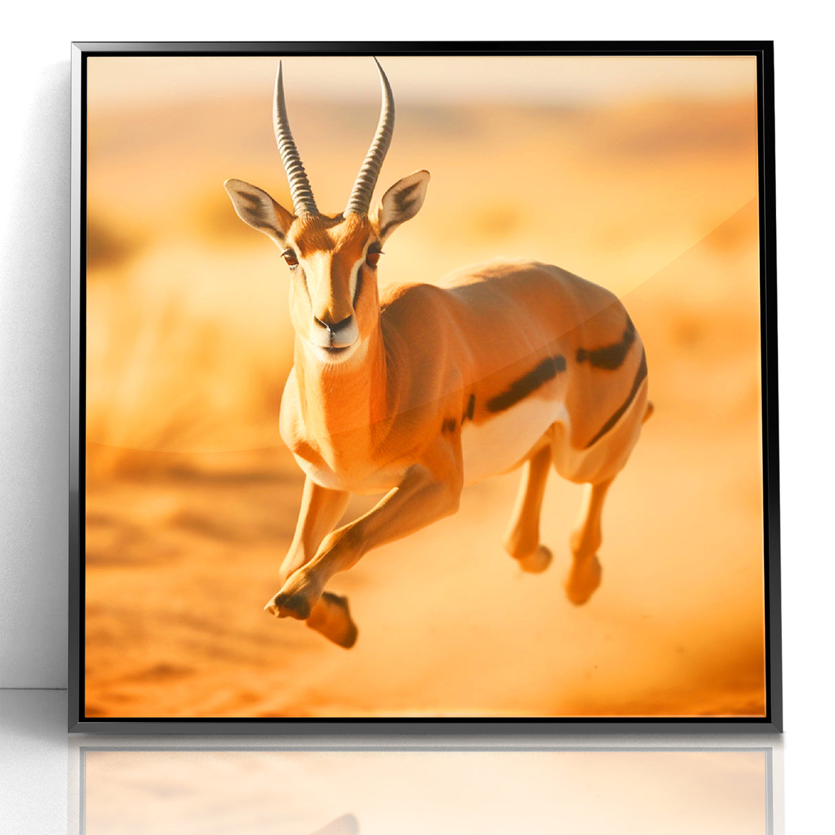 Dynamic Antelope in Motion – Stunning Wildlife Canvas Art