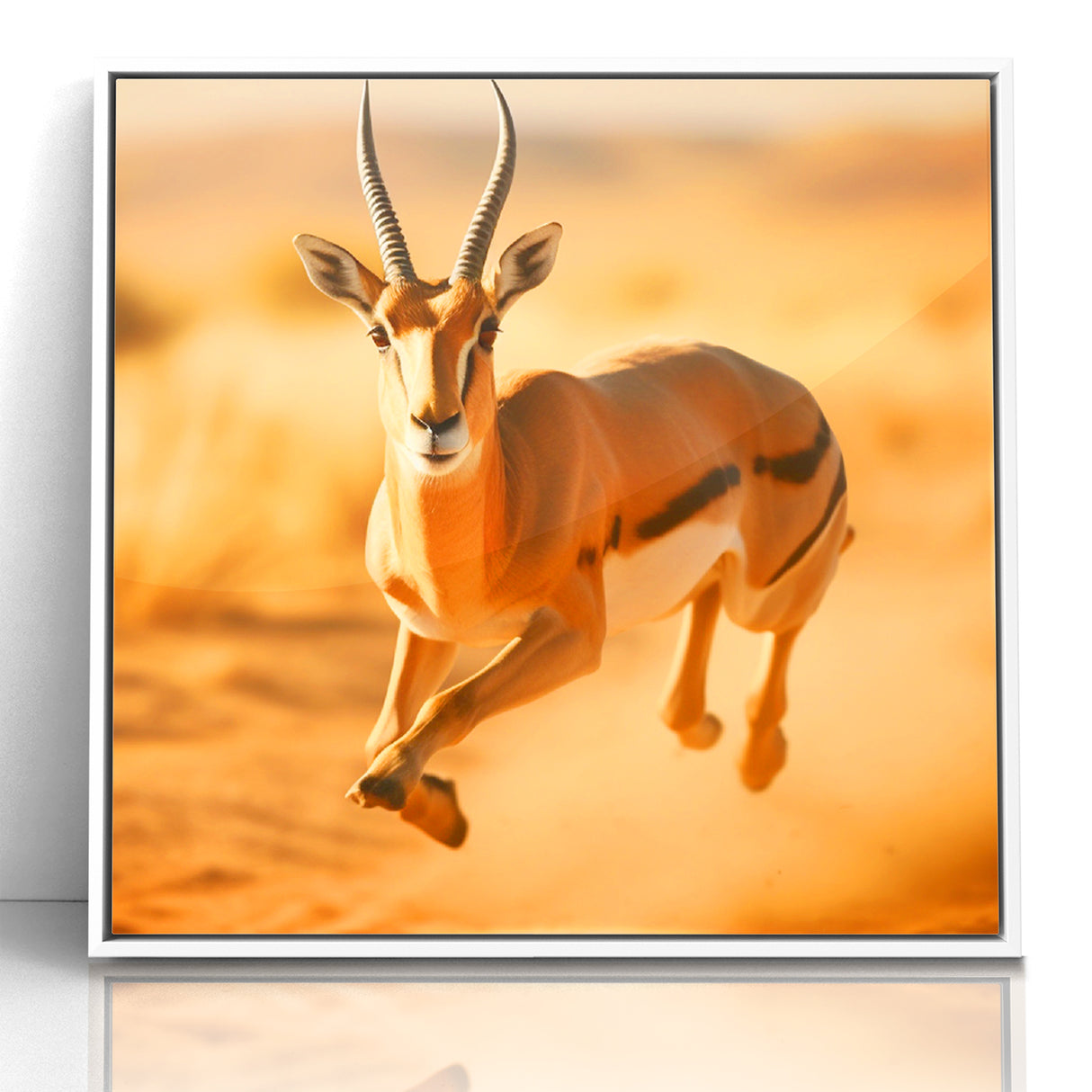 Dynamic Antelope in Motion – Stunning Wildlife Canvas Art
