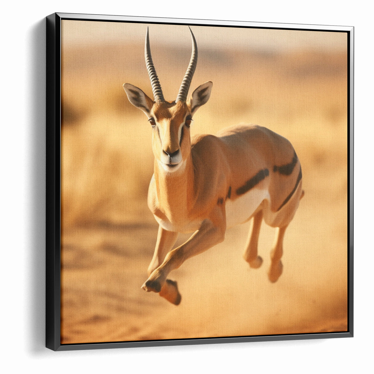 Dynamic Antelope in Motion – Stunning Wildlife Canvas Art