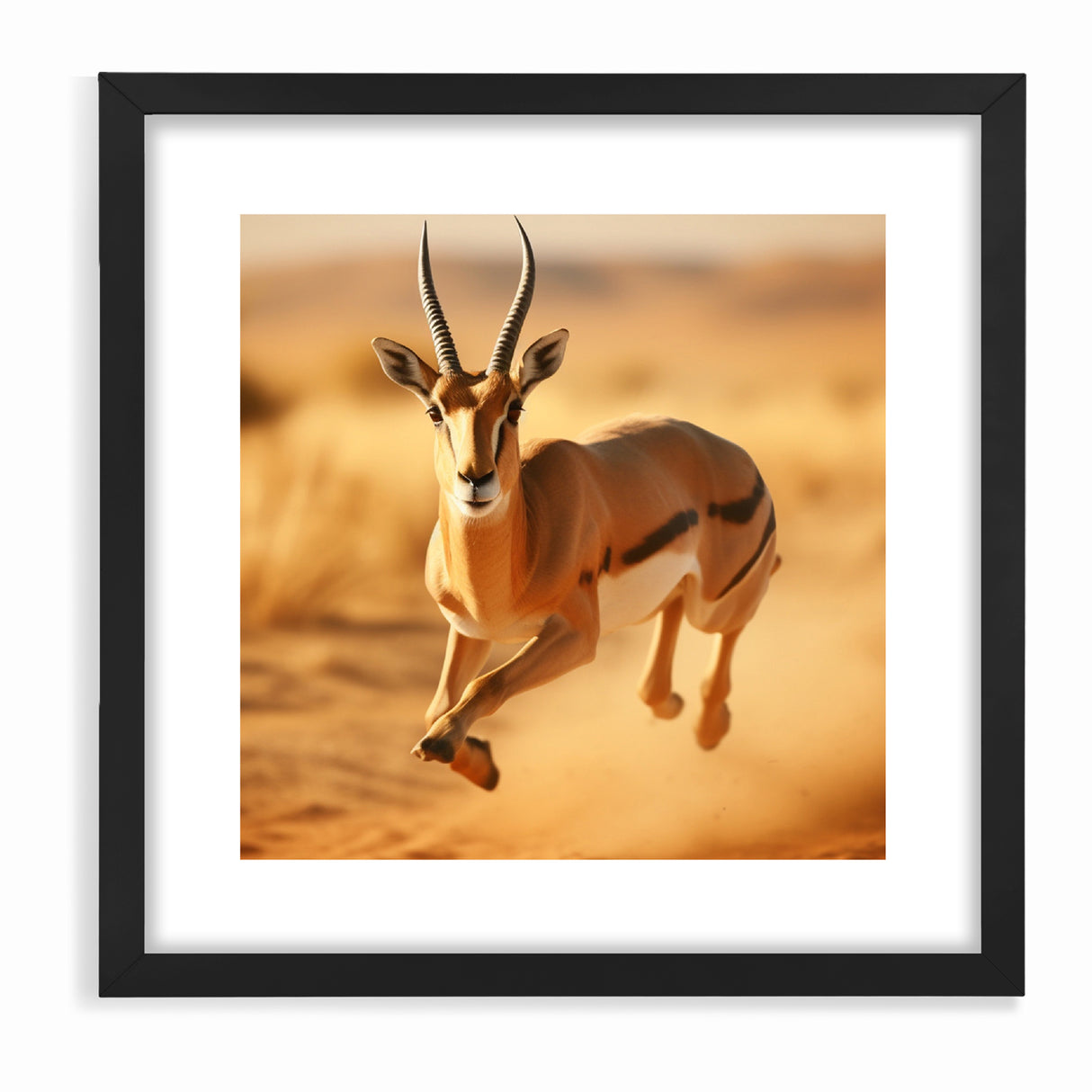 Dynamic Antelope in Motion – Stunning Wildlife Canvas Art