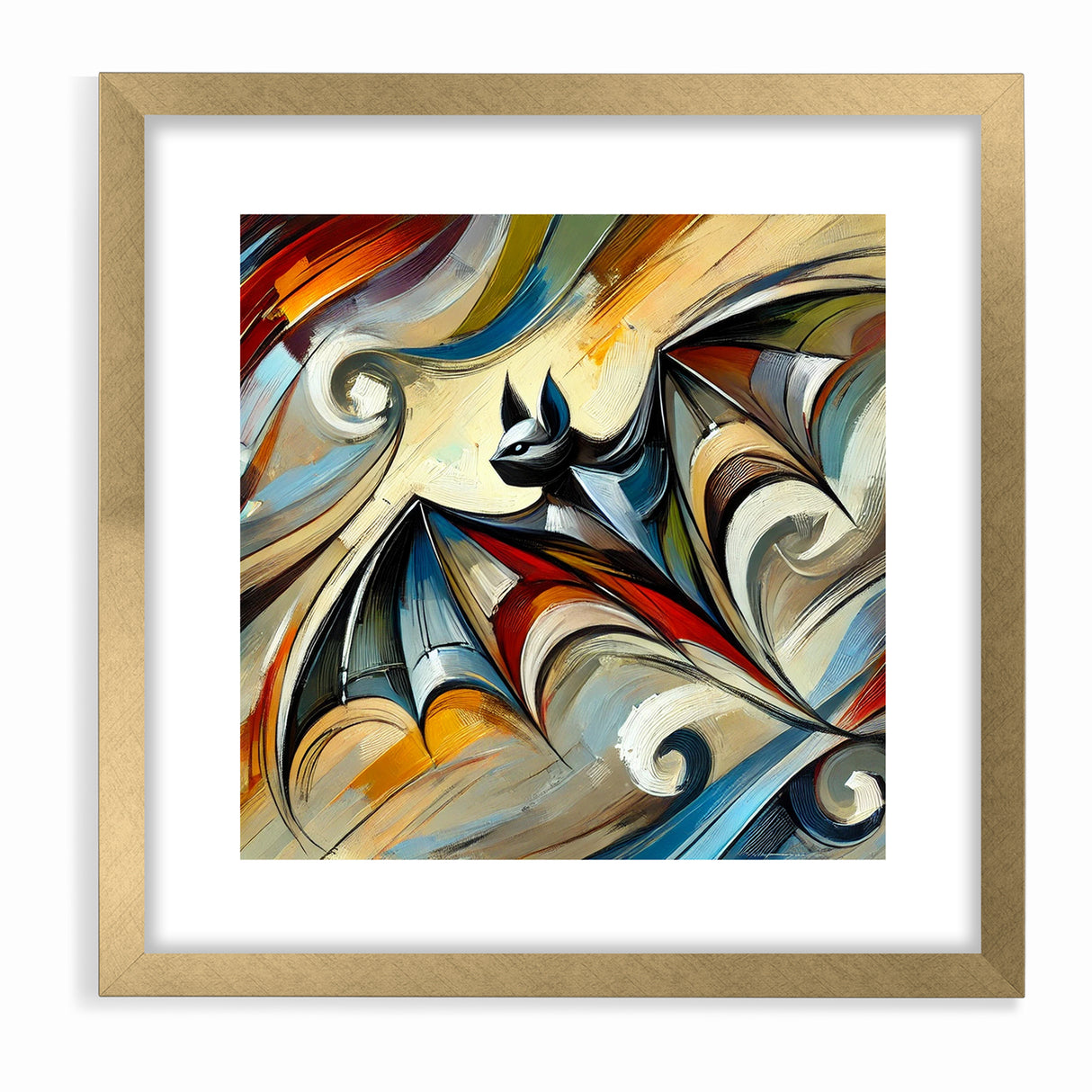Abstract Bat Art - Vibrant Wildlife Canvas Wall Decor