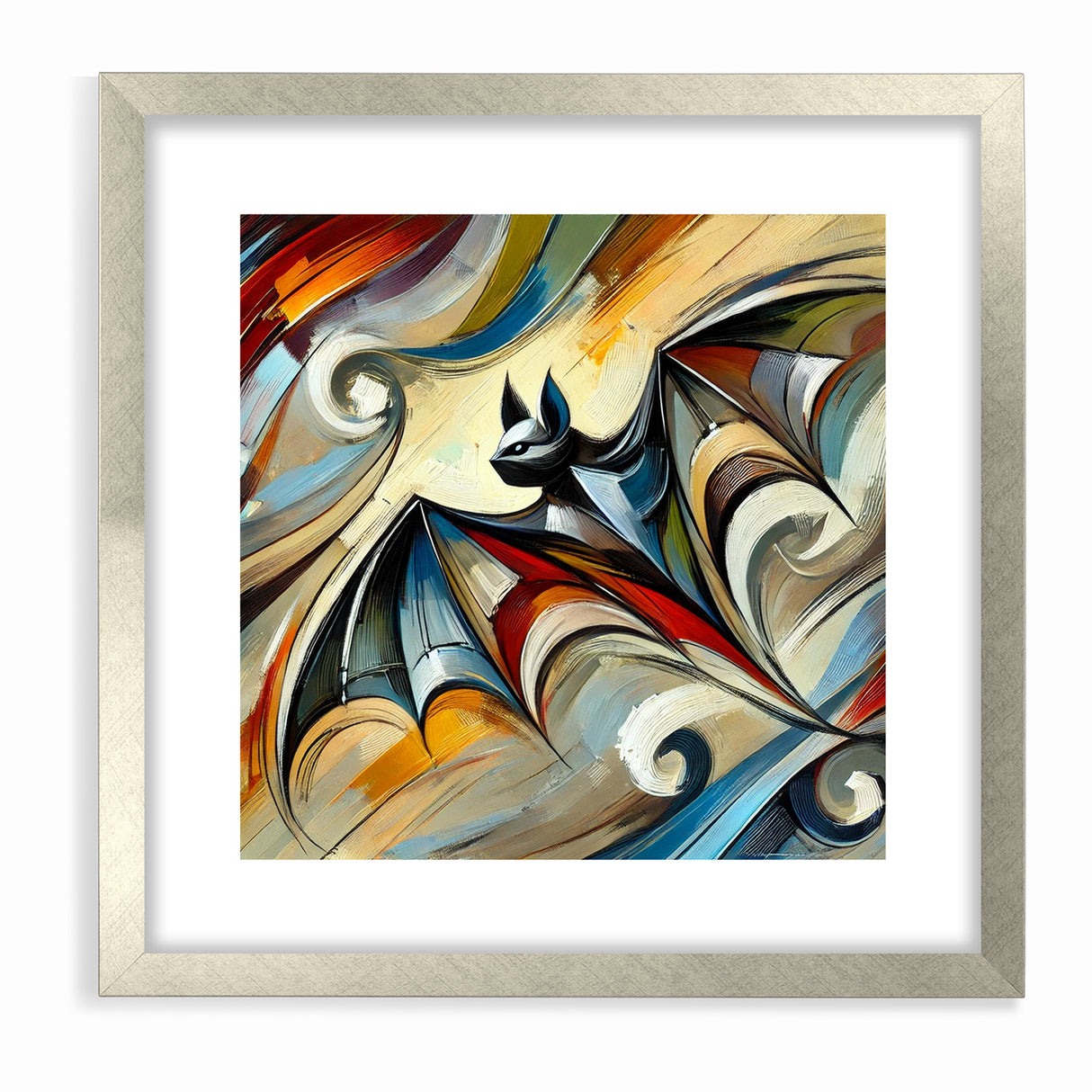 Abstract Bat Art - Vibrant Wildlife Canvas Wall Decor