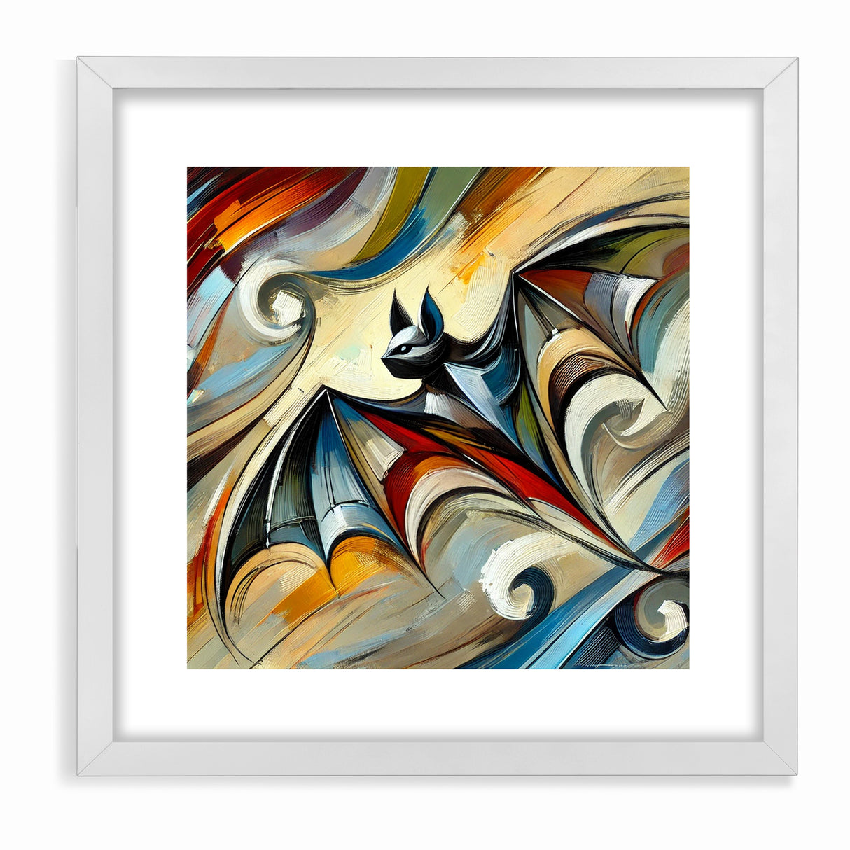 Abstract Bat Art - Vibrant Wildlife Canvas Wall Decor