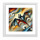 Abstract Bat Art - Vibrant Wildlife Canvas Wall Decor