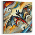 Abstract Bat Art - Vibrant Wildlife Canvas Wall Decor