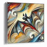 Abstract Bat Art - Vibrant Wildlife Canvas Wall Decor